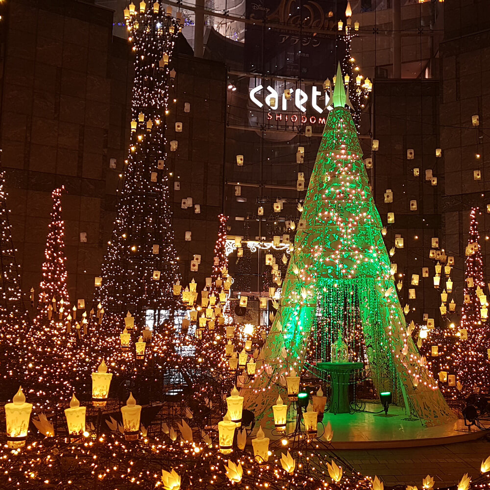 Christmas illumination at Caretta, Japan